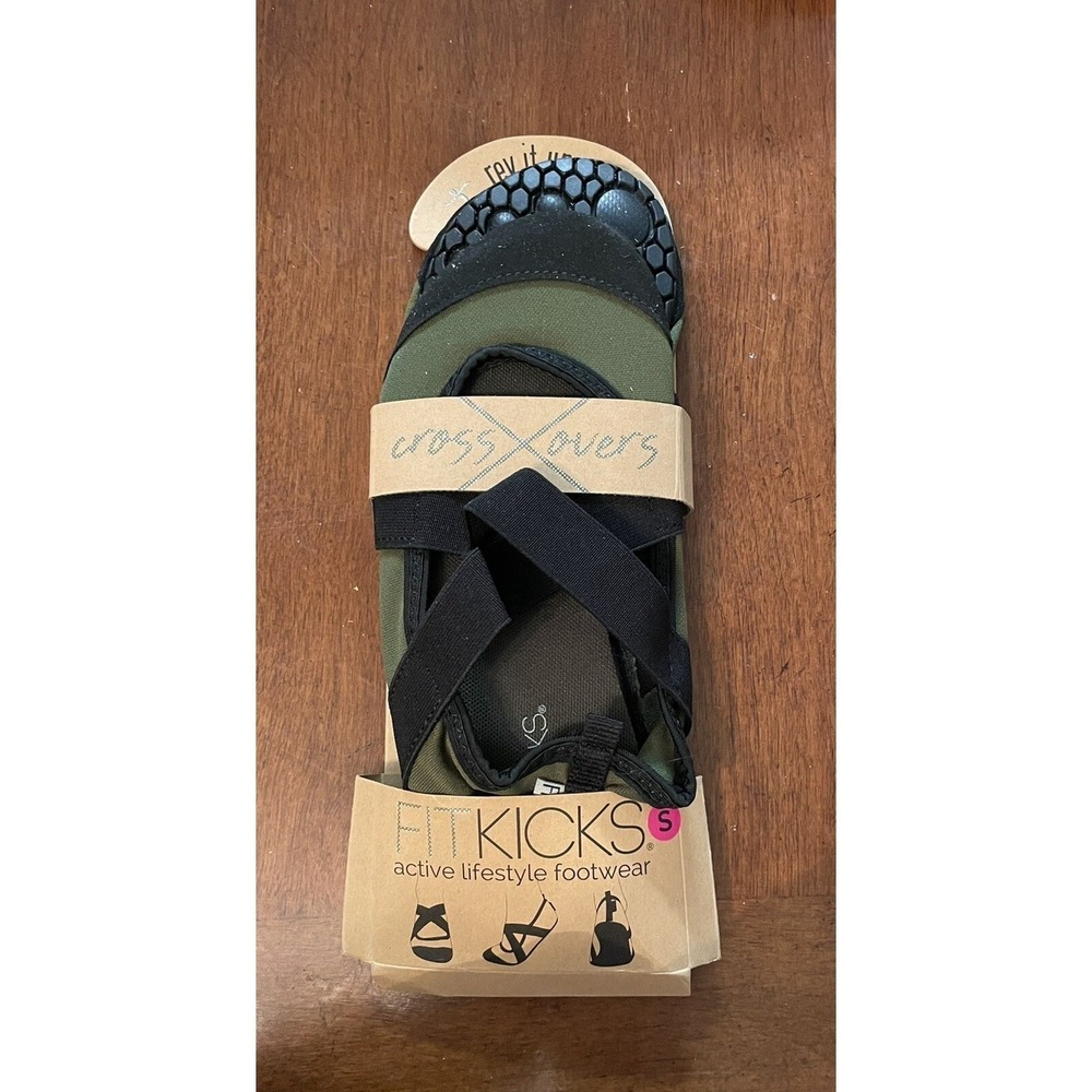 FitKicks Crossovers Women's Barefoot Yoga Water Shoes Green Size Small 5.5-6.5 N